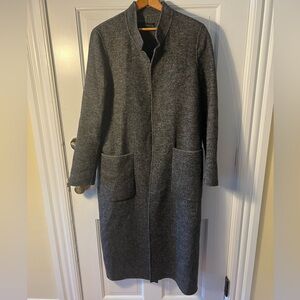 Zara gray wool long coat perfect for the fall